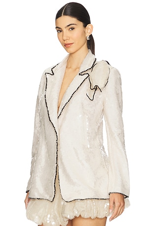 PatBO Sequin Blazer in Ivory