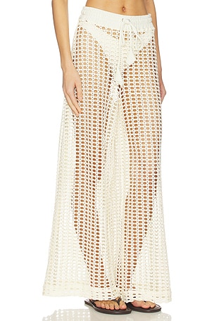 PatBO Selene Mesh Pant in Cream