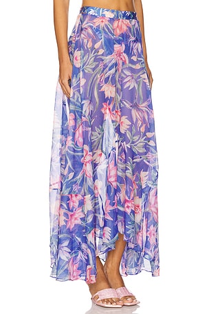 PatBO Amaryllis Maxi Skirt in Royal