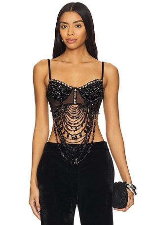 Beaded Velvet Lace Bralette PatBO