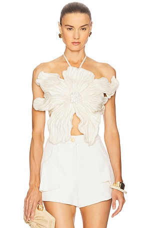 Hand Beaded Flower Top PatBO