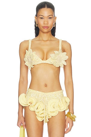 Iara Crochet Embroidered Bra Top PatBO