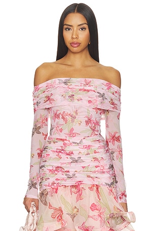 Orchid Bloom Tulle Bodysuit PatBO