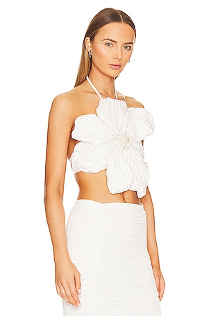 PatBO Flower Top in White