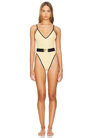 Metallic Jacquard One Piece Swimsuit PatBO