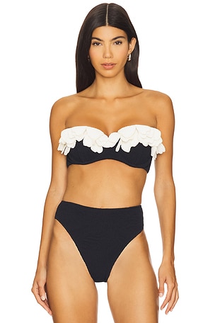 Breeze Jacquard Flower Applique Bikini Top PatBO