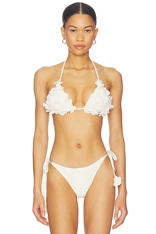 Sunstone Lace Triangle Bikini Top PatBO