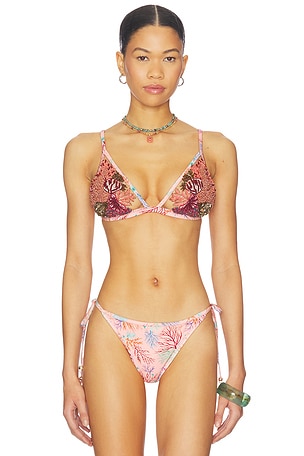 Seaweed Lace Triangle Bikini Top PatBO
