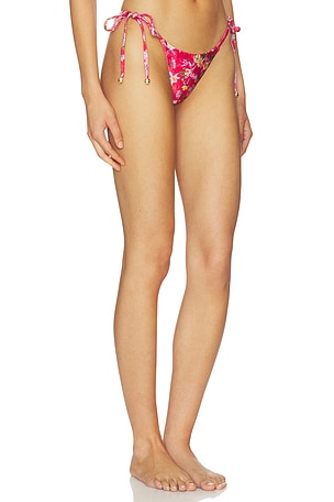 PatBO Peony Print Bikini Bottom in Red