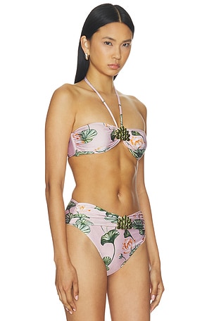 PatBO Lotus Bikini Top in Pink