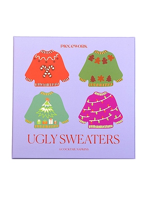 Piecework Ugly Sweaters Cocktail Napkins in Beauty: NA