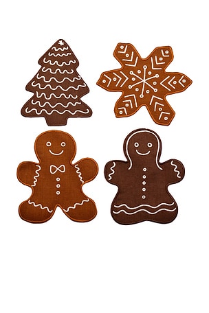 Gingerbread Cocktail Napkins Piecework