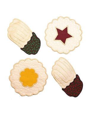 Holiday Cookies Cocktail Napkins Piecework