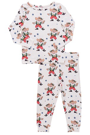 Kids Bamboo Pj Set Pink Chicken