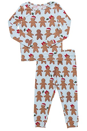 Kids Bamboo Pj Set Pink Chicken