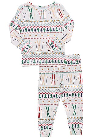 Kids Bamboo Pj Set Pink Chicken