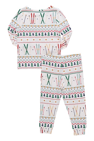 Pink Chicken Kids Bamboo Pj Set in White. Size 6. Also