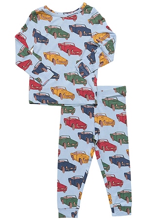 Kids Bamboo Pj Set Pink Chicken
