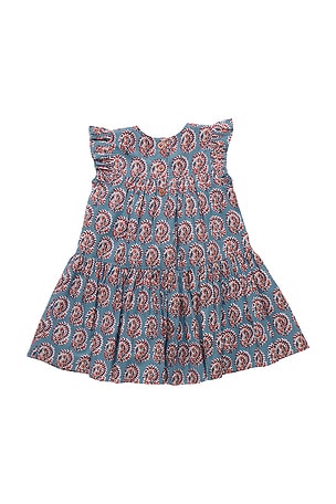 Pink Chicken Fiona Ruffle Dress in Teal. Size 6. Also