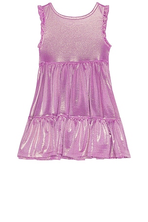 Pink Chicken Girls Lame Kelsey Dress in Purple
