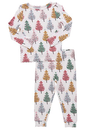 Kids Bamboo Pj Set Pink Chicken