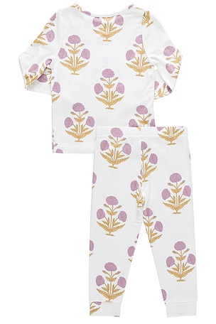 Pink Chicken Kids Bamboo Pj Set in Beige