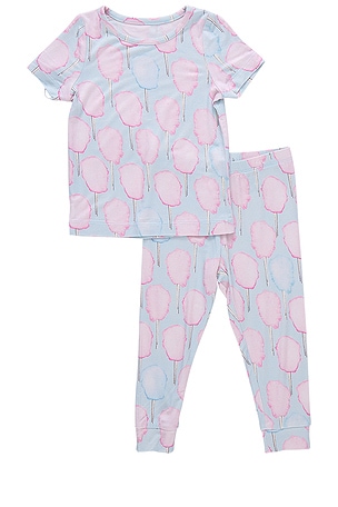 Kids Bamboo Pj Set Pink Chicken