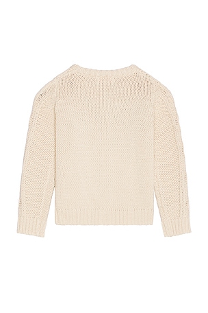 Pink Chicken Girls Tari Tassel Sweater in Cream