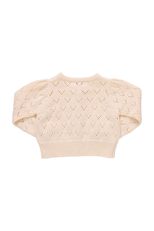 Pink Chicken Connie Sweater in Ivory. Size 6. Also