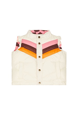 Reversible Ruffle Ellis Vest Pink Chicken