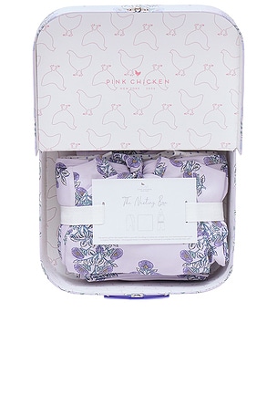 Pink Chicken Nesting Box Baby Take Home Set in Lavender. Size NB. Also