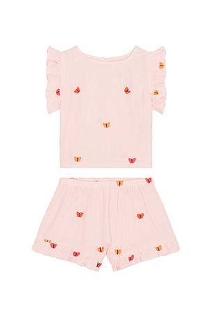 Girls Roey 2-Piece Set Pink Chicken