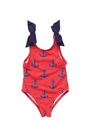 Girls Shelly One Piece Swimsuit Pink Chicken