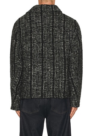 Percival Ingelo Zip Wool Boxy Jacket in Black. Size XL/1X. Also
