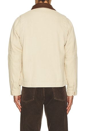 Percival Preface Contrast Collar Jacket in Brown. Size M. Also