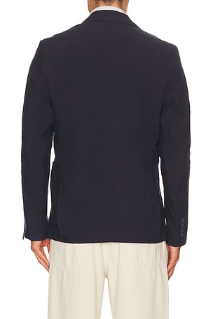 Percival Tailored Linen Blazer in Blue