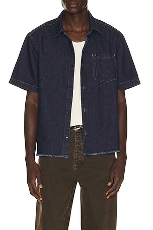 Harley Denim Cropped Boxy Shirt Percival