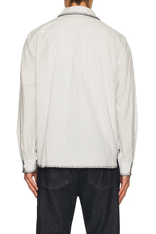 Percival Index Stripe Pearce Shirt in Grey