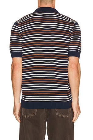 Percival casa marteni knitted polo en color azul mareno