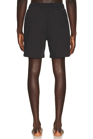 Percival Rowan Seersucker Swim Shorts in Blue
