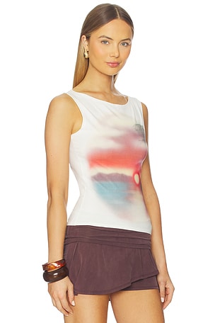 Peachy Den Souvenir Top in White