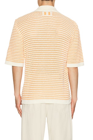 PEREGRINE Island Crochet Shirt in Orange