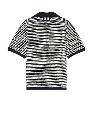 PEREGRINE Island Crochet Shirt in Navy. Size XL/1X. Also