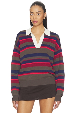 Retreat Stripe Collar Knit Pullover P.E Nation