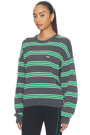 P.E Nation Retreat Stripe Sweater in Green. Size XL. Also