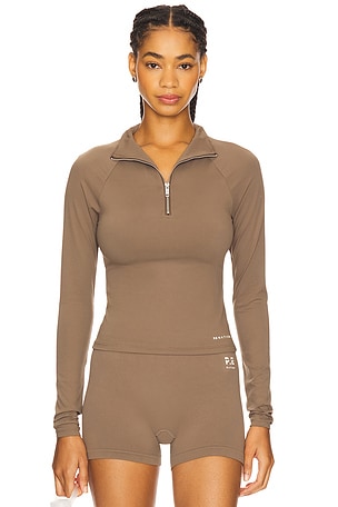 Routine Quarter Zip Long Sleeve Top P.E Nation