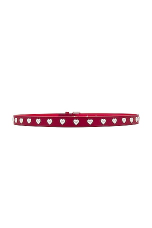 petit moments Studded Heart Belt in Red