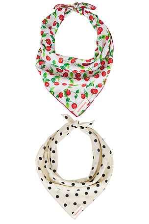 Cherry And Polka Dot Scarf Set petit moments