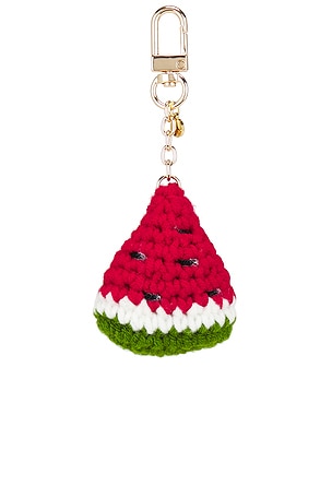 petit moments Knit Fruit Keychain in Red