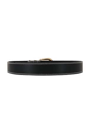 petit moments Cher Topstitch Belt in Black. Size XS-S. Also